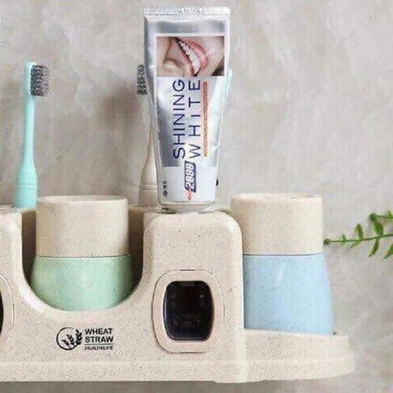 {Shop yêu thích giá rẻ}BỘ NHẢ KEM ĐÁNH RĂNG LÚA MẠCH 2 CỐC GD0108{Mẫu mới}