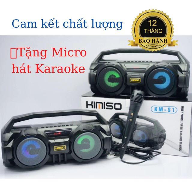 Loa Bluetooth KIMISO KM-S1🔥BÁN CHẠY🔥 Loa Hát Karaoke Kết Nối Điện Thoại Máy Tính