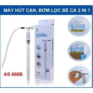Bơm tay hút cặn đáy bể cá AS-666 - Thay nước bể cá