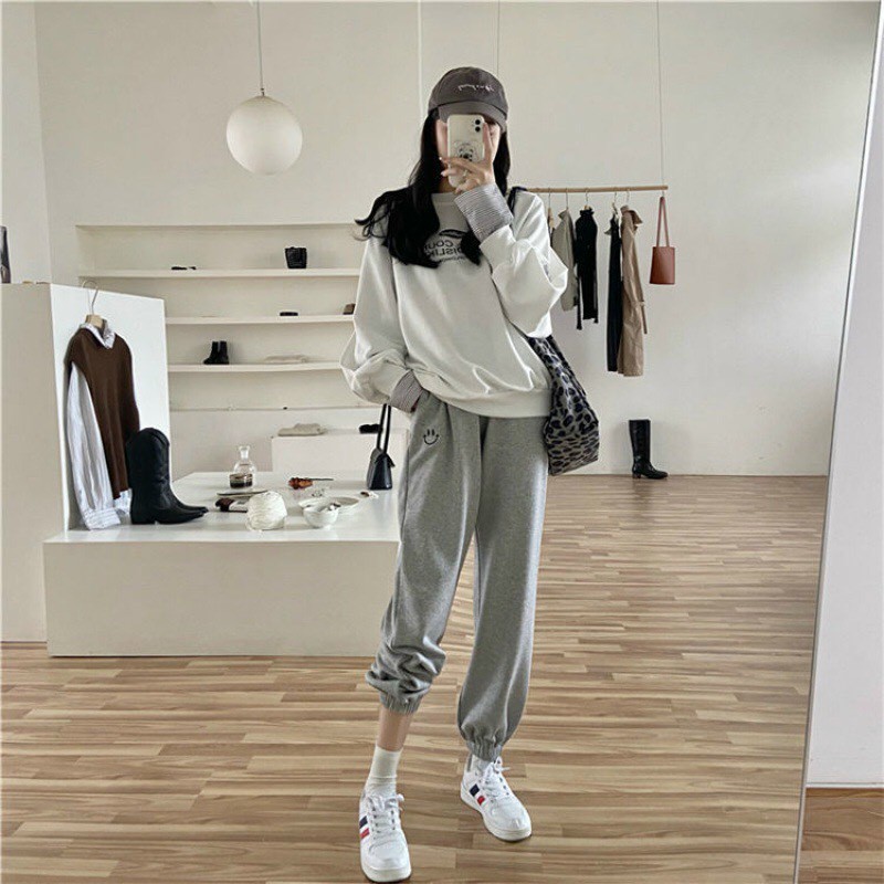 ❤️ A1 SIÊU PHẨM ❤️ QUẦN JOGGER NỈ LỬA UNISEX CÁ TÍNH KIỂU CHÂN CỦA FOM RỘNG ĐẤY THỤNG NAM NỮ 2 MÀU ĐEN XÁM