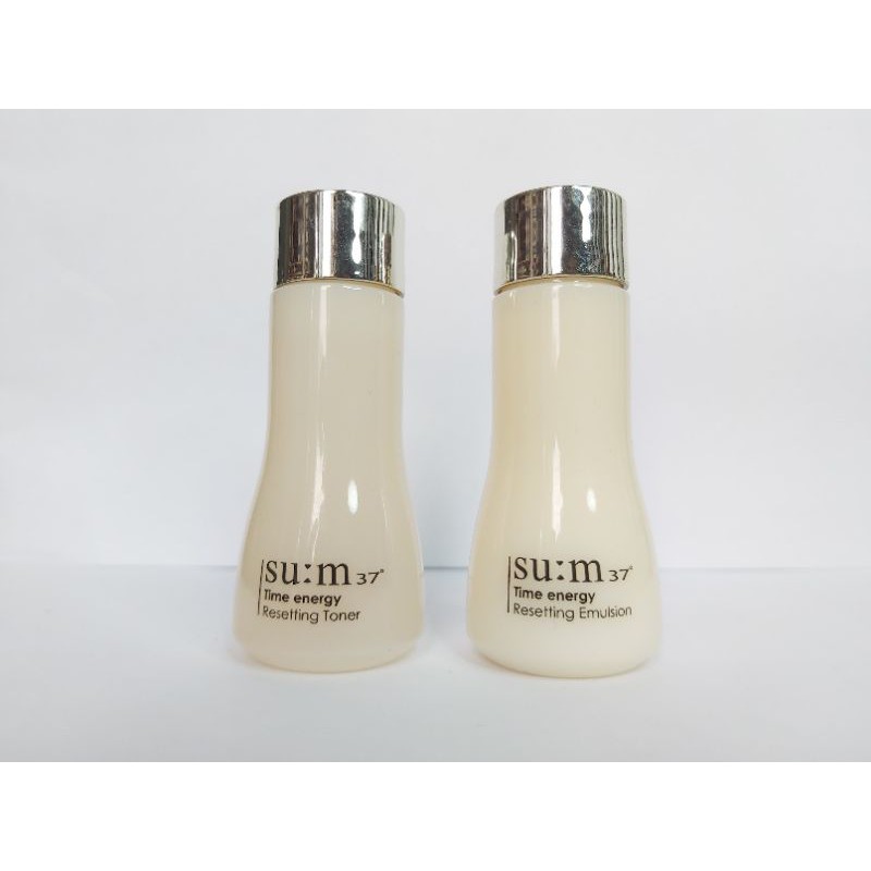 Cặp Nước Hoa hồng và Sữa dưỡng Su:m37 Time Energy dưỡng da ẩm mịn chống lão hóa 20ml+20ml
