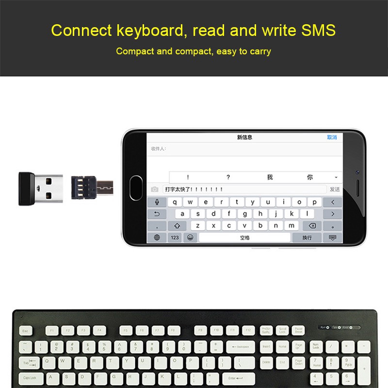 Đầu sạc chuyển đổi thẳng Mini Type C OTG sang USB cho điện thoại Samsung Xiaomi
