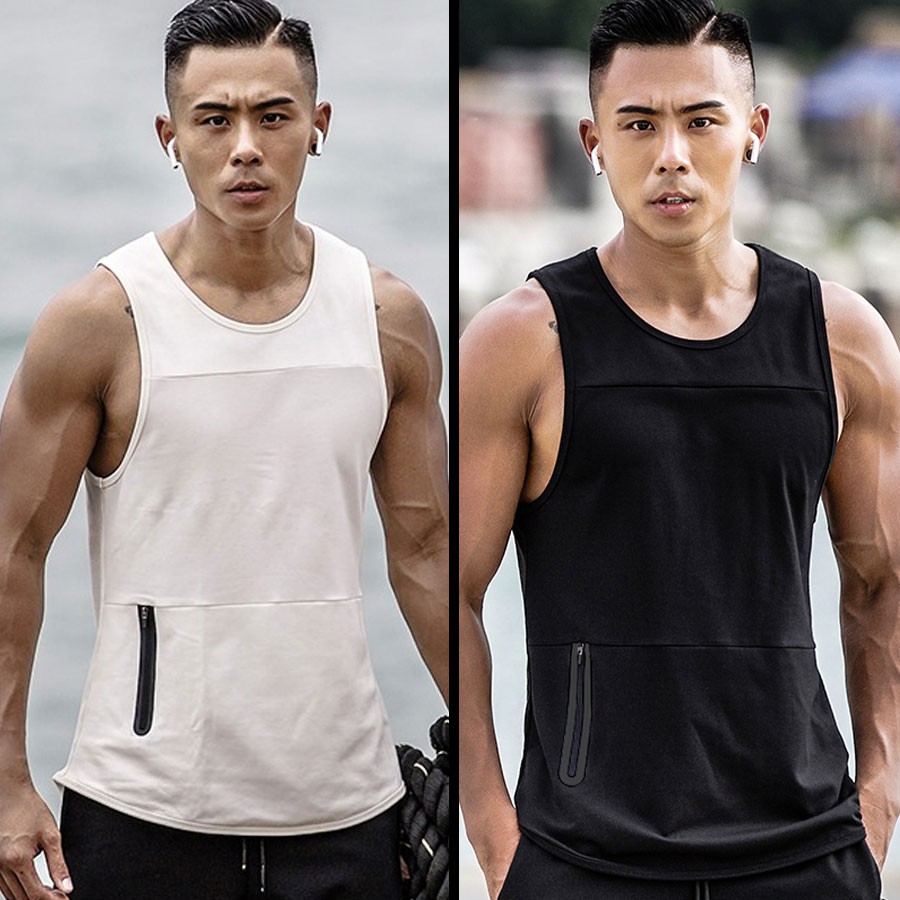 Áo gym 3 lỗ nam tanktop,áo tập gym nam thun lạnh co giãn 4C siêu thấm hút