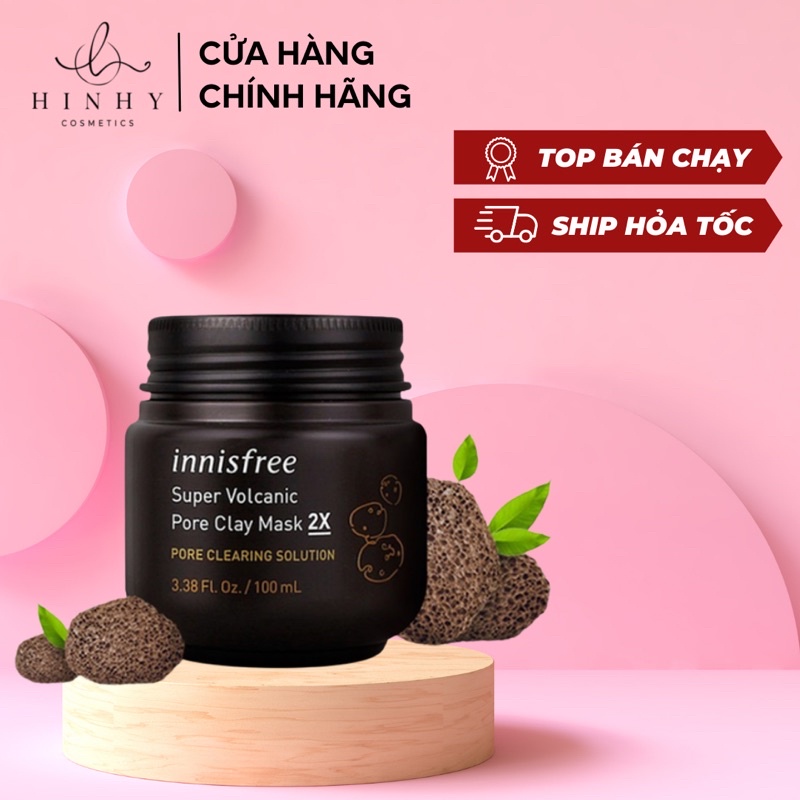 Mặt nạ đất sét tro núi lửa của Innisfree Super Volcanic Pore Clay Mas