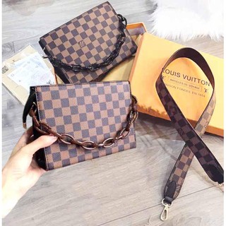 Túi Đeo Chéo Nữ Vuông LV Dây Xích