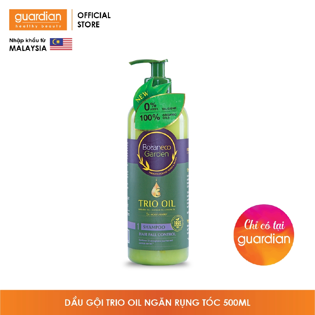 Dầu gội Botaneco Garden Trio Oil ngăn rụng tóc (500ml)