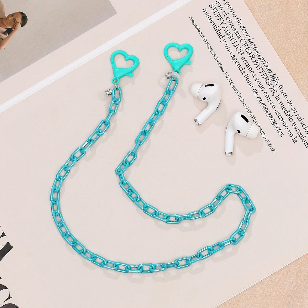 Dây Xích acrylic Nối Dài Mặt Kính Có Khóa Hình Trái Tim diy Cho Người Lớn/Trẻ Em