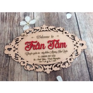 Bảng gỗ giá rẻ, bảng gỗ tên shop, biển bảng trang trí