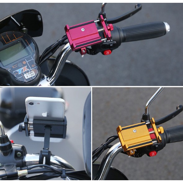 Giá đỡ điện thoại hợp kim nhôm cnc cho xe máy xe đạp