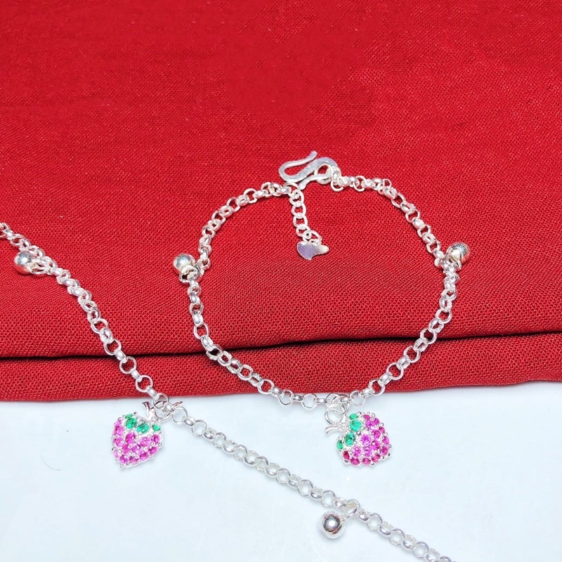 Lắc tay bạc ta DaLiA Jewelry cho bé bảo vệ sức khỏe, tránh gió độc - LB006