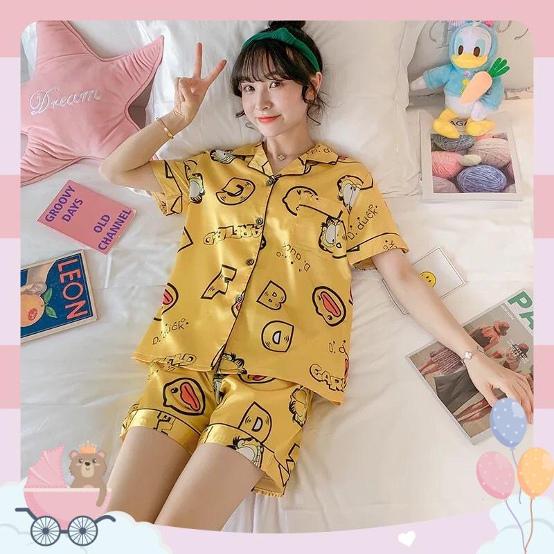 🌸2️⃣    Bộ lụa pyjama mặc nhà mềm mịn mát