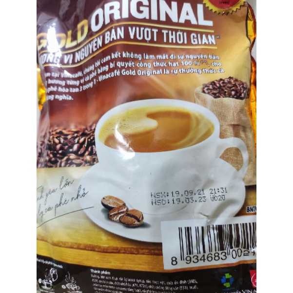 [Mã 155FMCGSALE giảm 7% đơn 500K] Cà phê sữa 3in1 Gold Original VinaCafe bịch 24gói/40 gói
