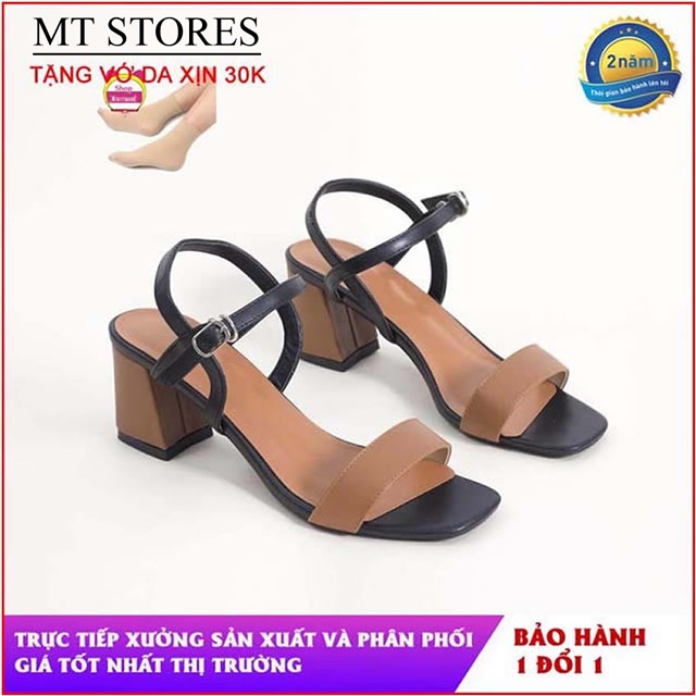 Giày sandal nữ cao gót 5cm MTSTORE244 - Giày dép nữ vnxk cao cấp