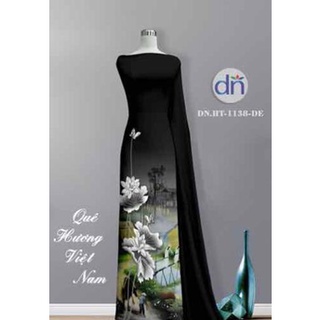 vải áo dài hoa sen
