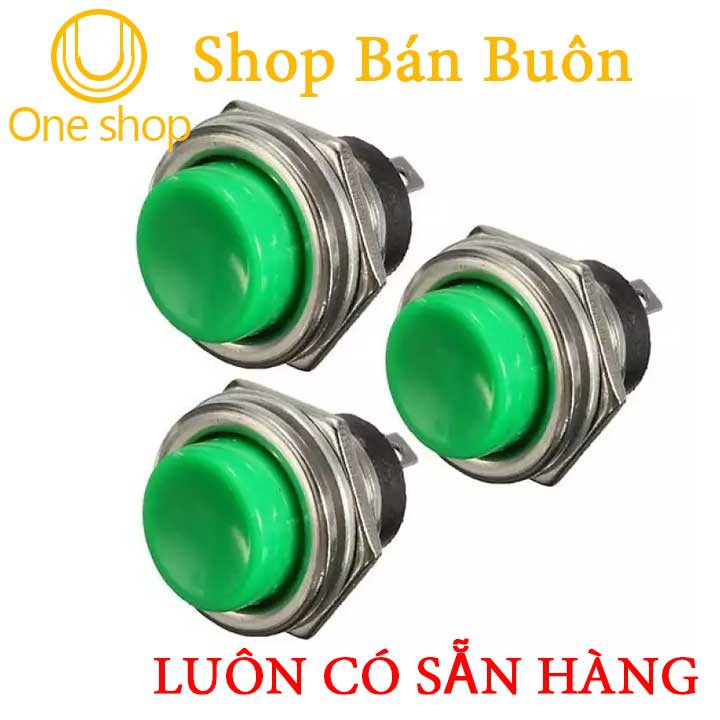 Nút Nhấn Đề Sắt Loại To 15mm Đỏ Xanh