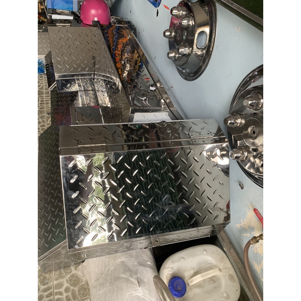Thùng đựng đồ nghề inox cho xe tải dài KT 50x30x30 v 38x25x25 siêu dày 2022
