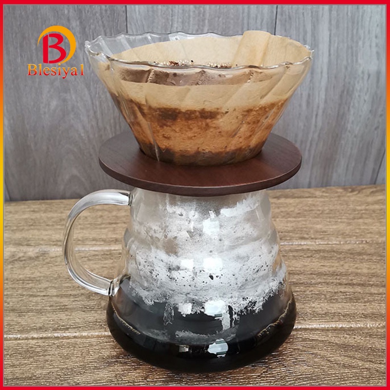 [BLESIYA1] Portable Wood Pour Over Coffee Filter Stand Cone Dripper Holder Easy to Use