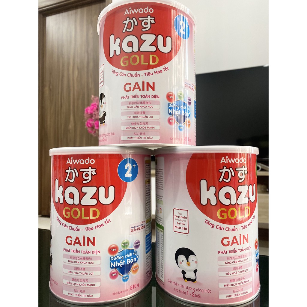 SỮA BỘT KAZU GOLD số 0+, 1+ và 2+ lon 810g [HSD 2025]