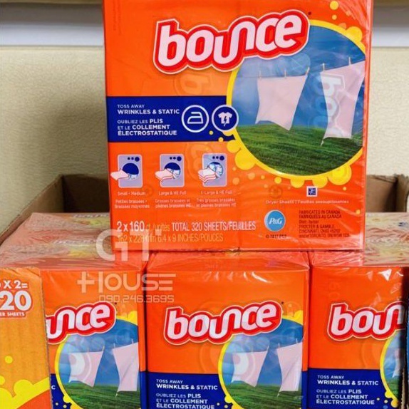 320 TỜ GIẤY THƠM QUẦN ÁO BOUNCE 4 in 1 NỘI ĐỊA USA