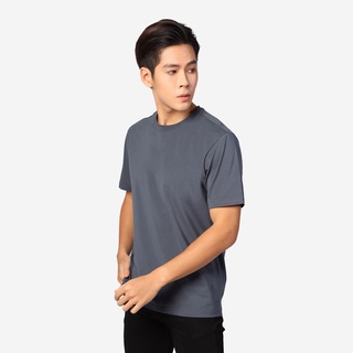 Áo thun nam siêu nhẹ chính hãng Palamo màu xanh lam cotton compact, thấm hút tốt