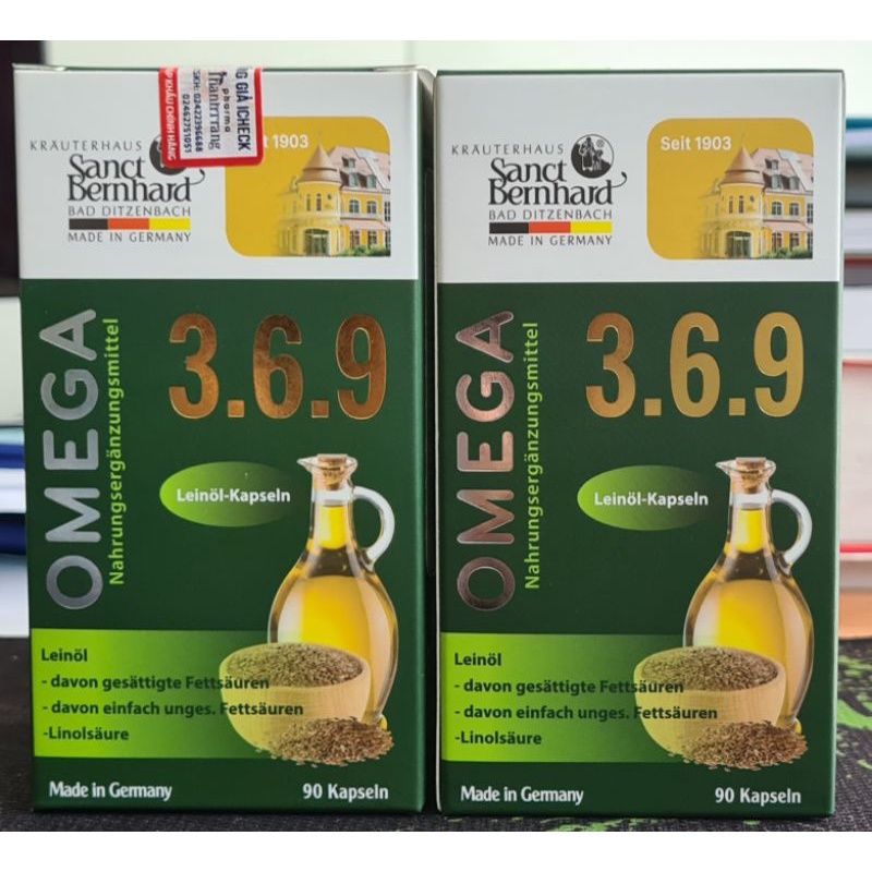 Viên uống Omega 369 Leinol Kapseln (Lọ 90 viên) của Đức - Hỗ trợ giảm cholesterol máu, giảm nguy cơ xơ vữa động mạch