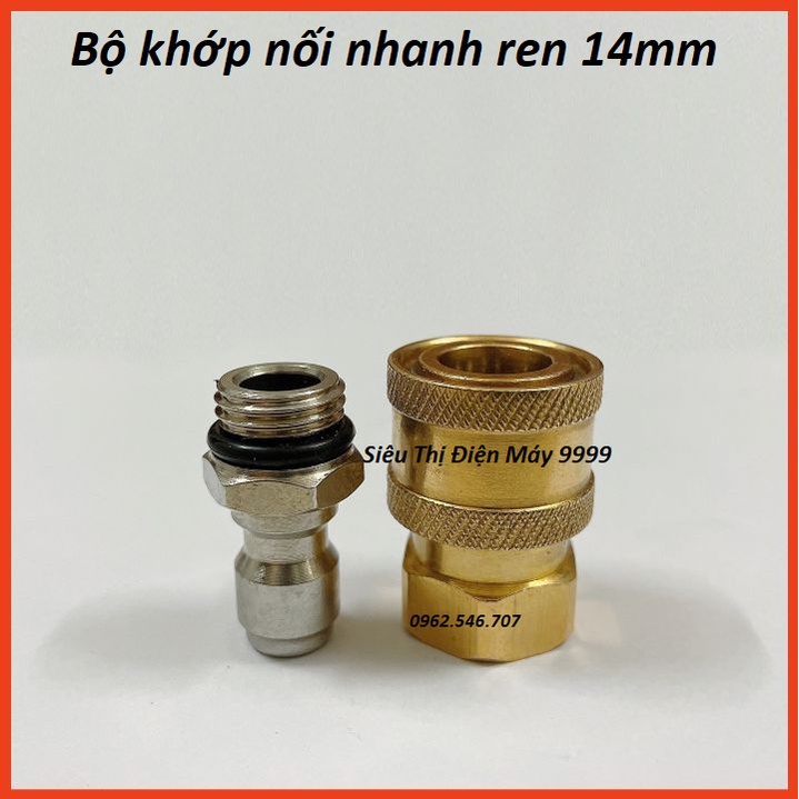 Bộ khớp nối nhanh ren 14mm cho máy rửa xe