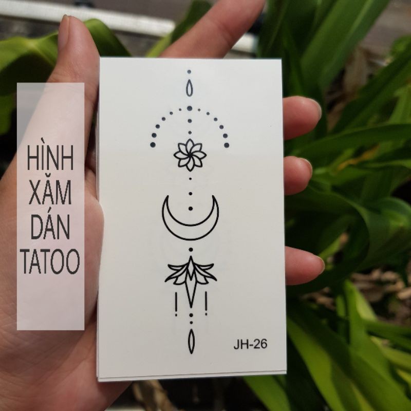 Hình xăm style boho jh26. Xăm dán tatoo mini tạm thời, size &lt;10x6cm