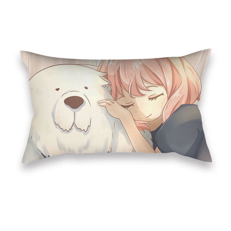 Vỏ Gối Vuông 50*30cm In Hình Phong Cách Anime Độc Đáo