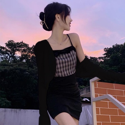 【ZHELIHANGFEI】Áo Khoác Cardigan Dệt Kim Tay Dài Chống Nắng