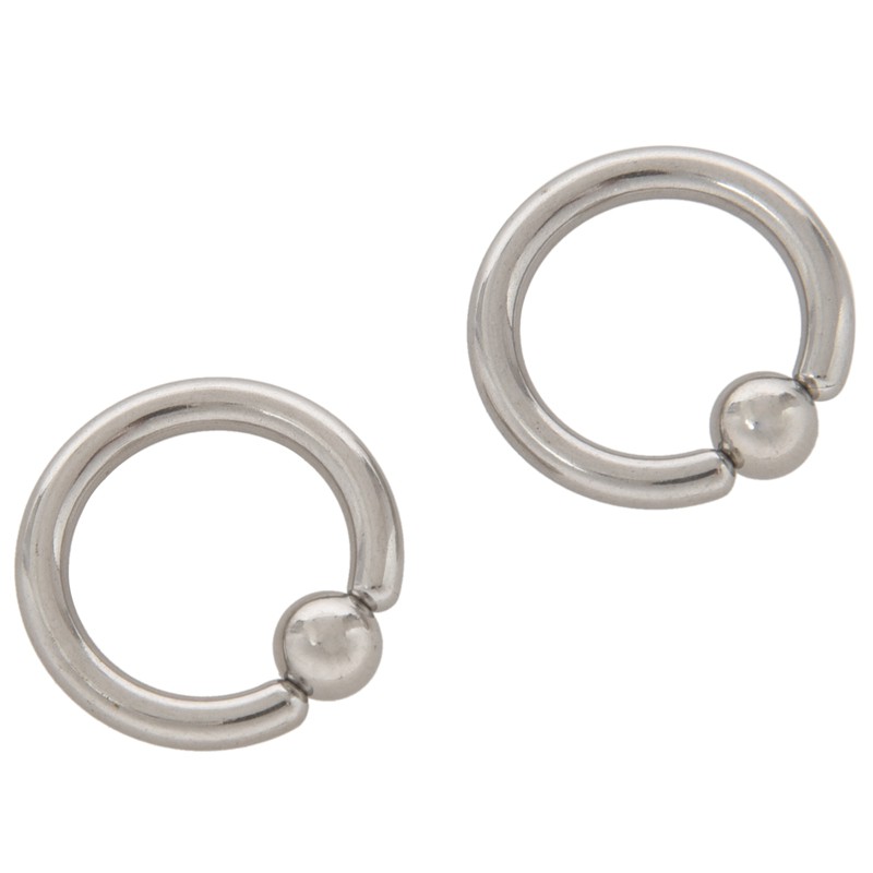 Cặp khuyên tai thép không gỉ 8g 3.2mm x16mm
