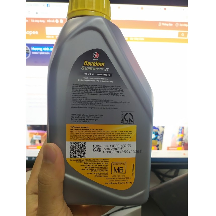 Dầu nhớt xe máy Havoline Caltex 10w40 (800ml)