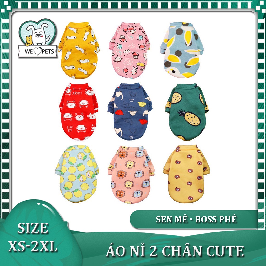 Áo nỉ chất đẹp họa tiết cực xinh chó chó mèo - Quần áo chó mèo thú cưng - Lida Pet Shop