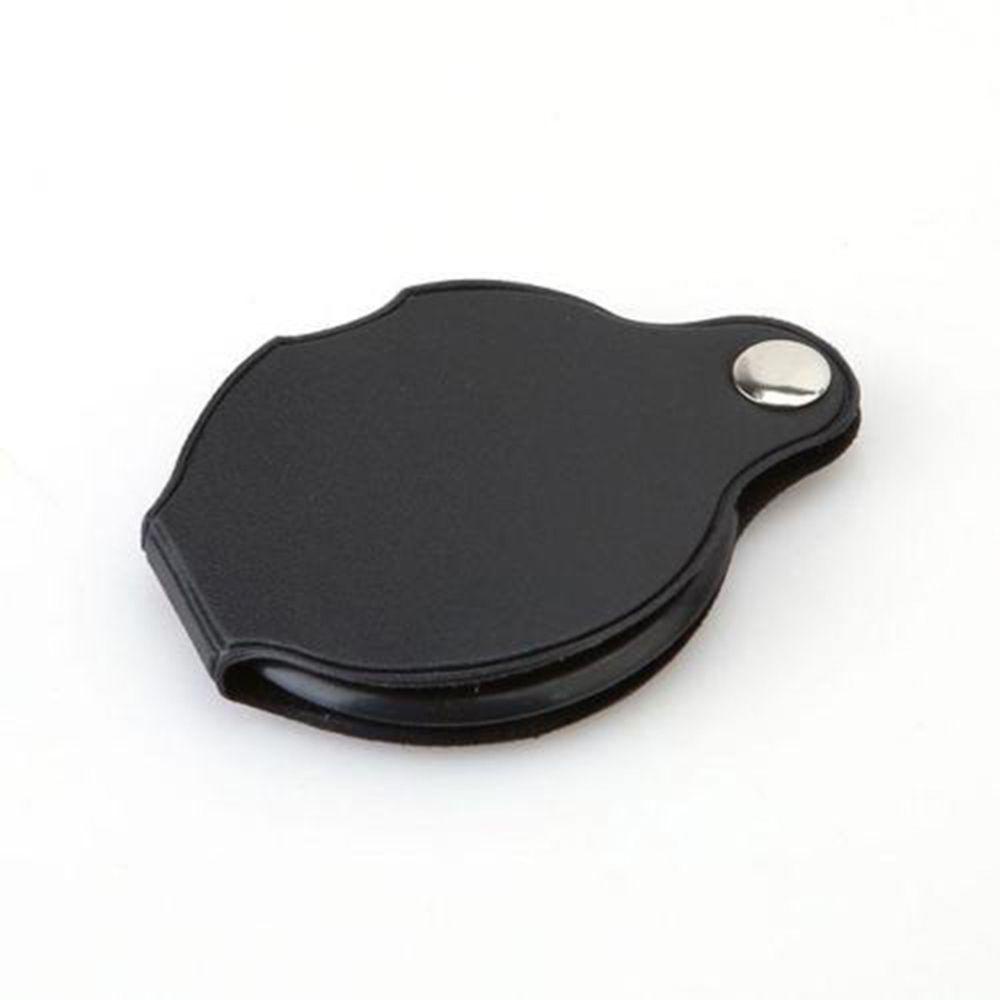 Kính Lúp Mini 10x Bằng Da PU Có Thể Gấp Gọn Kèm Túi Đựng Tiện Dụng