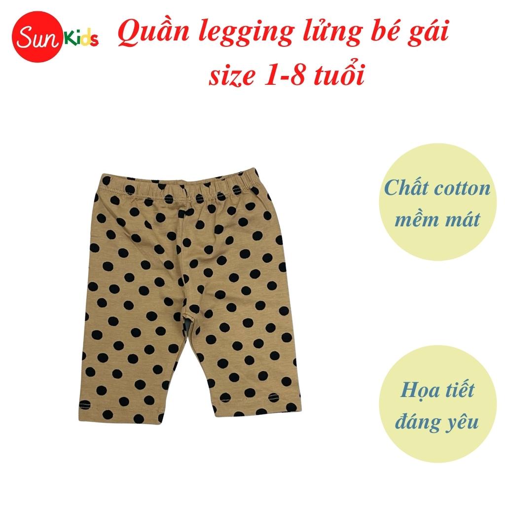 Quần legging bé gái, quần legging cho bé chất cotton mềm mát, size 1-8 tuổi - SUNKIDS