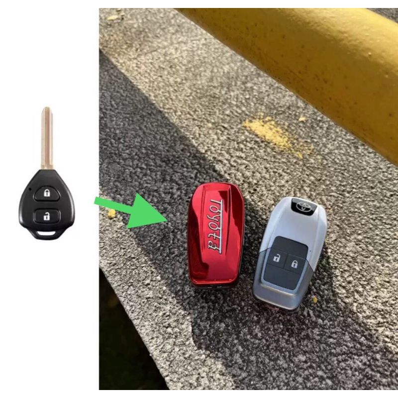 Vỏ độ chìa khoá độ gập TOYOTA 2 nút ( đời 2003 - 2014 ) cho dòng xe Camry , Innova , Fortuner , Vios , Yaris