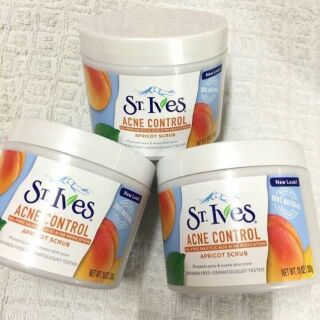 [Siêu Phẩm ]rửa mặt tẩy tế bào chết ngăn ngừa mụn St.Ives trái mơ 283gr (dùng được cho body) an toàn hiệu quả