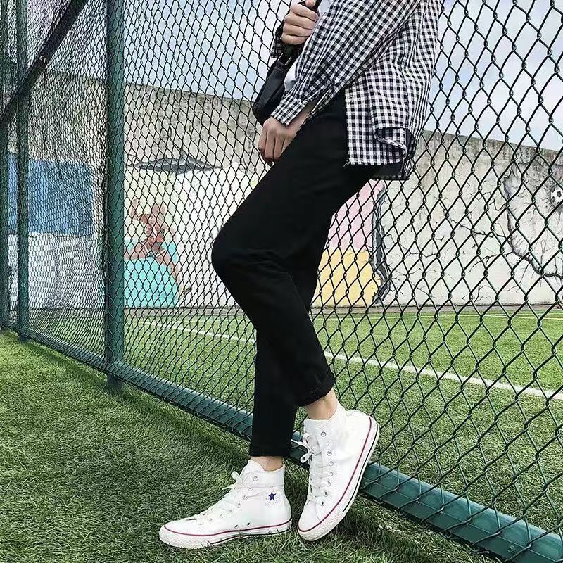 Quần Jeans Nam Dài Ống Đứng Mài Rách Thời Trang Hàn