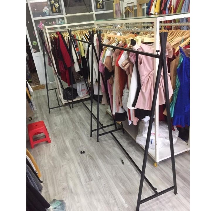 GIÁ KỆ SẮT 1 TẦNG, SÀO KỆ SẮT KẾT HỢP VÁN GỖ, SÀO SẮT TREO QUẦN ÁO VNS - 041
