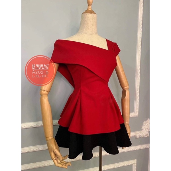55-90kg Bigsize ÁO PEPLUM LỆCH VAI THIÊT KẾ A202..9
