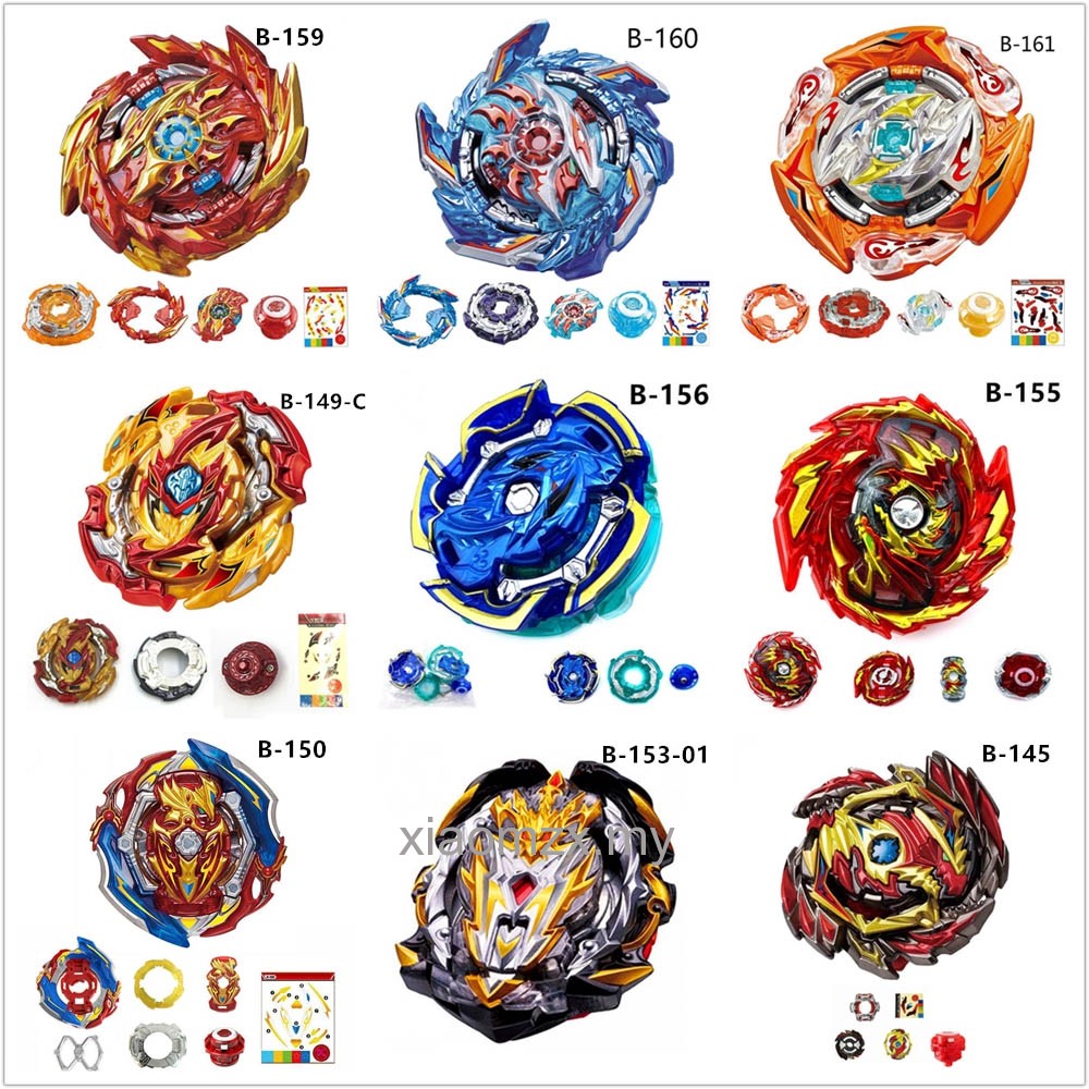 Con Quay Đồ Chơi Beyblade Burst GT B-155 MASTER Diebolos B-150 Union Achilles 160 King Helios.Zn B-159 Super Hyperion Xceed B-156 Naked Spriggan B-145 DX B-149 GT B-153 Prime B-153 Prime