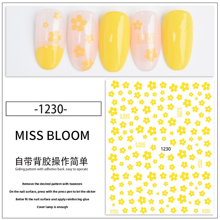 Miếng Dán Trang Trí Móng Tay Họa Tiết Hoạt Hình Dễ Thương Chống Thấm Nước Dành Cho Bé