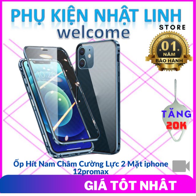 ỐP Lưng Iphone,Ốp Hít Nam Châm Cường Lực 2 Mặt iphone,12promax/12/12pro/12mini/xsmax/xs/x/11pro/11promax/11