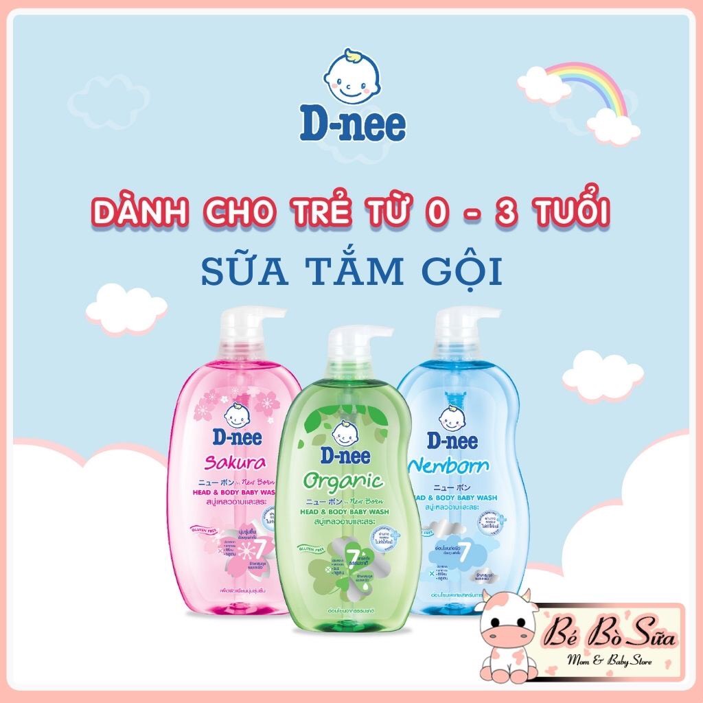 Chai Sữa tắm gội toàn thân Dnee Pure