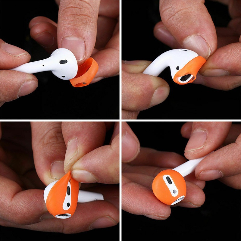 1 Cặp Vỏ Bảo Vệ Hộp Sạc Tai Nghe Apple AirPods YR Bằng Silicon Chống Trượt