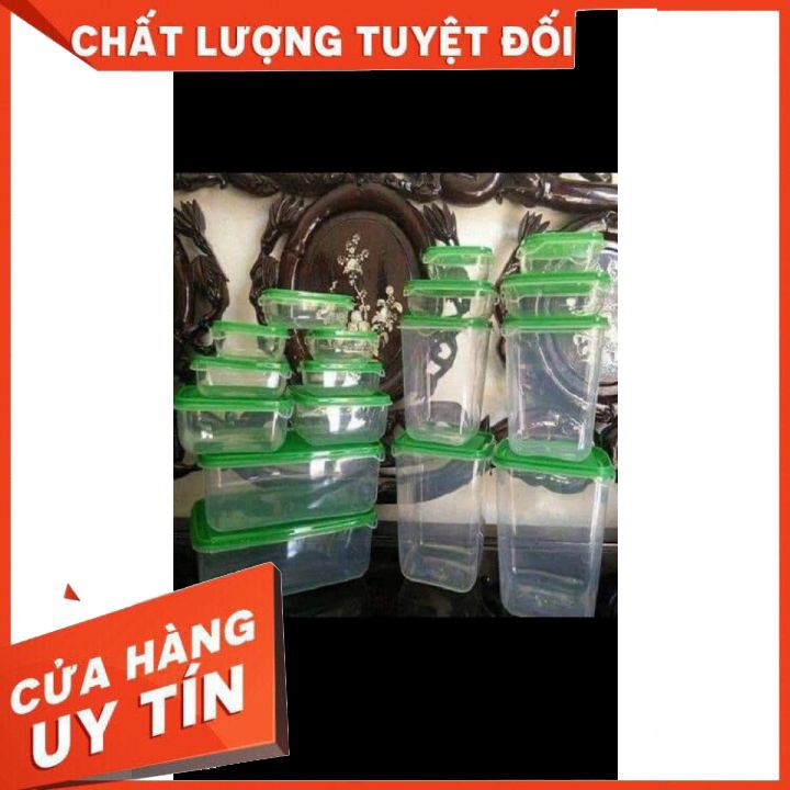 Bộ Hộp 17 Món - Set 17 Hộp Nhựa Cao Cấp Đựng Thực Phẩm Bảo Quản Tủ Lạnh [XẢ KHO]