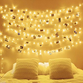 Cuộn 5m đèn led trang trí màu vàng nắng