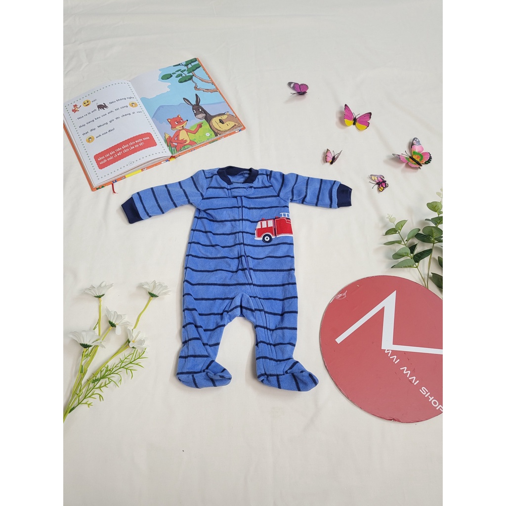 (Chọn màu- 6M) Body nỉ liền thân cho bé trai bé gái, Bộ đồ liền thân, bodysuit,bodysleep