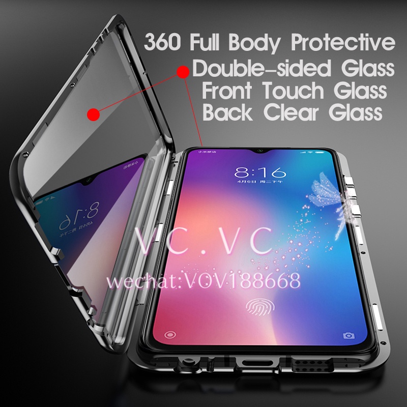 Ốp điện thoại từ tính bảo vệ 2 mặt kính cường lực chất lượng cao cho Samsung Galaxy Note 20 Ultra Note20 Note20Ultra