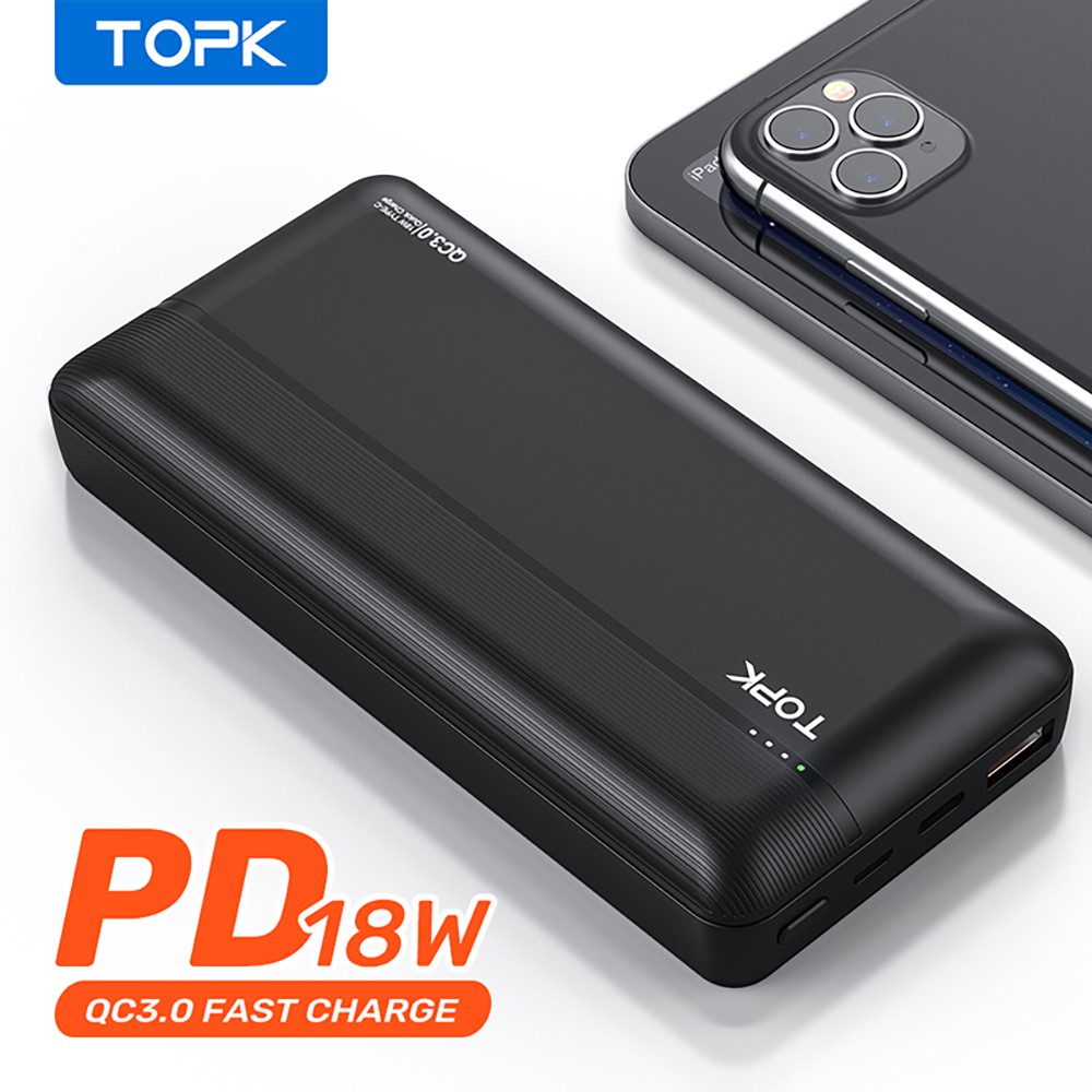 Pin Dự Phòng TOPK  Sạc nhanh 18W QC 3.0 10000mAh