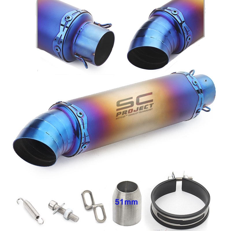 Ống Pô Giảm Thanh Cho Xe Mô Tô 38-51mm SC Tiện Dụng